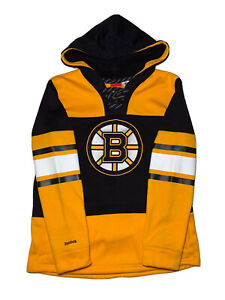 Boston Bruins Reebok NHL Face Off Collection Youth Large (14/16) Pullover Hoodie