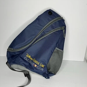 Disney Cruise Line Castaway Club Sling Bag Backpack Blue & Gray Zippered Pockets - Picture 1 of 9