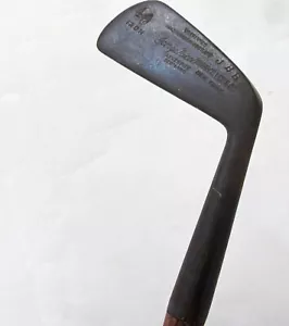 De colección eje de nogal, George Nicoll #4 JBB Iron Club, 38,5" de largo, alrededor de 1910 - Imagen 1 de 9