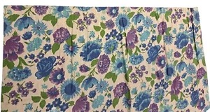 Vintage Flower Curtains Panels Cotton 2 PC Kitchen Bathroom Bedroom Curtains G - Picture 1 of 8