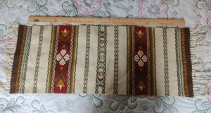 Alfombra de tejido de lana escandinava bufanda corredor vintage - Imagen 1 de 6