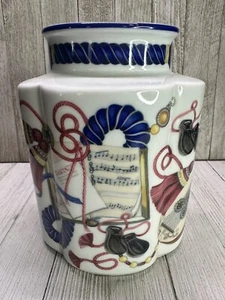Jarrón vintage Villeroy & Boch Gallo Designs cerámica tema musical 7"" de alto - Imagen 1 de 9
