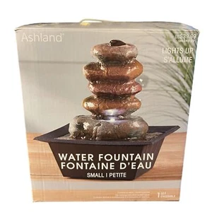 Ashland Zen Stacked Rocks Light-up Small Fountain Office Indoor Home Decor - Picture 1 of 4