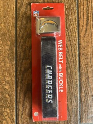 LA Chargers 55 pulgadas ajustable resistente cinturón web con hebilla con licencia NFL Foto 1 de 2