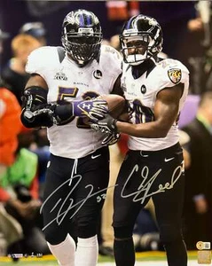 Ray Lewis & Ed Reed Signed Dual Signature Baltimore Ravens 16x20 Photo (Beckett) - Picture 1 of 3