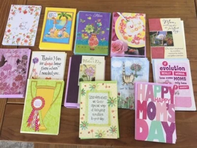 LOT OF 64 MOTHER'S DAY  CARDS & ENVELOPES BY LEANIN' TREE  RETAIL OVER $180 - Image 1 of 4