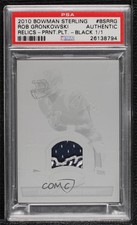 2010 Bowman Sterling Printing Plate Black 1/1 Rob Gronkowski Rookie RC uk2