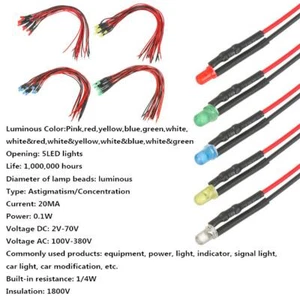 Red White Yellow RC Crawler LED Light RC Truck Lights 3mm 12V Drift Car Toys - Picture 1 of 21