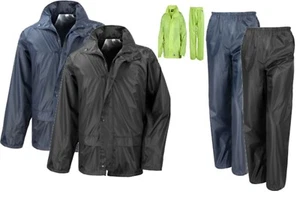 Erwachsene wasserdichter Anzug Jacke & Hose Packaway Regen Set Damen Herren Damen - Bild 1 von 5