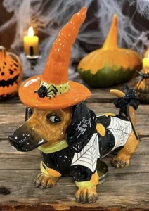 Blue Sky Clayworks Trick or Treat Halloween Dackel Figur Neu mit Etikett authentischer Händler - Bild 1 von 8