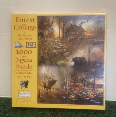 1000 Piece Puzzle by SunsOut FOREST COLLAGEArt by JIM HANSEL - NEW/SEALED - Image 1 of 4