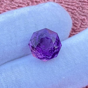 Piedra preciosa suelta octágono de amatista natural corte facetado cóncavo 8,05 quilates para joyería - Imagen 1 de 3