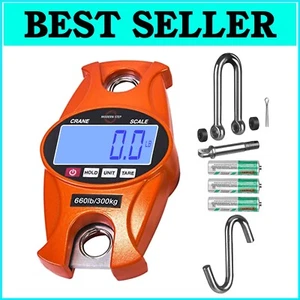 Accurate Waterproof Hanging Scale 660 LB - Durable & Lightweight for Outdoor Use - Picture 1 of 11