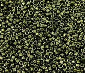 DB0011 11/0 Miyuki Metallic Olive Delica Seed Beads, 5 Grams Tube - Picture 1 of 4
