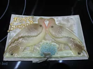 Antique Mechanical Celluloid Postcard~ GERMANY Vintage Awesome HAPPY BIRTHDAY - Picture 1 of 11