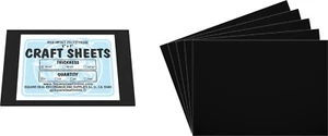 Hojas artesanales de poliestireno Black Flex Plasticard - 5"x7" - 0,030" de espesor - Paquete de 5 - Imagen 1 de 1