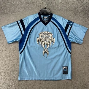 Jersey de mezclilla vintage JNCO para hombre mediano años 90 Y2k hip hop diente de sable ropa de calle - Imagen 1 de 11