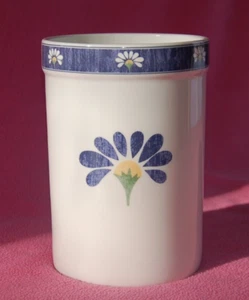 'SPRING DAISY' Oneida ~ Utensil CROCK / Tool Holder ~ Heavy Ceramic - Picture 1 of 4