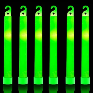 32 Ultra Bright 6 Inch Large Green Glow Sticks - Chem Lights Sticks with 12 Hour - Picture 1 of 5