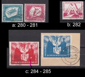 DDR 280 - 281, 282, 284 - 285 sellado; por favor selecciona #e185 - Imagen 1 de 1