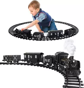 Kinder Elektrischer Zug Spielzeug Eisenbahn Set mit Licht und Sound 4 Wagen - Bild 1 von 13