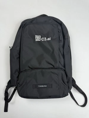 Timbuk2 Q Eco 3960-3 Black Laptop Travel Backpack Company Logo C3.ai - Image 1 of 4