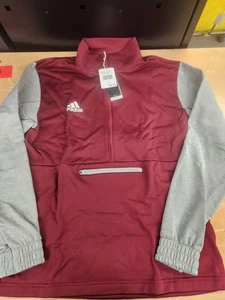 Adidas Quarter Zip Pullover Mens Medium. Color Maroon. Retail Price $65 - Picture 1 of 4