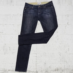 PAIGE Dark Wash Mid Rise USA Made Jimmy Jimmy Classic Skinny Jeans Size 29 - Picture 1 of 8