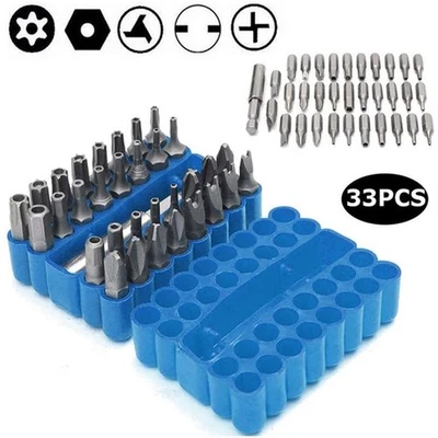 Electric Screwdriver Bit Set 33 Pieces Hexagon Tri Wing Repair Tools Kit - Image 1 of 4
