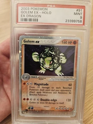 Pokemon 2003 EX Dragon Golem Ex #91 Holo PSA 9 Mint Ultra Rare - Image 1 of 4