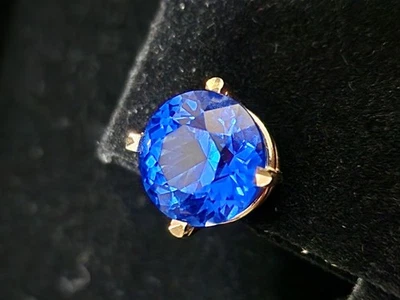 Brinco de ouro amarelo 18k Lab Spinel 3 gramas. 11,18 mm 5,25 ct  - Imagem 1 de 4