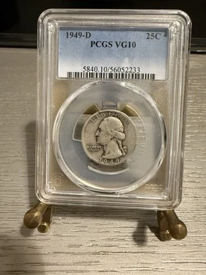 1949-D Washington Quarter-PCGS VG10 - Image 1 of 2