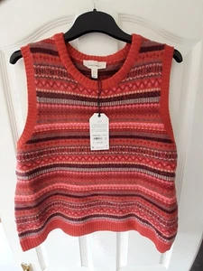 Seasalt Cornwall Ladies Size 16 Top Merino Wool Percella Cove Vest BNWT - Picture 1 of 8