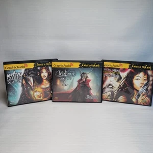 Graphic Audio Lot of 3 Mistborn Shadows of Self Dark War Death Magic - Picture 1 of 12