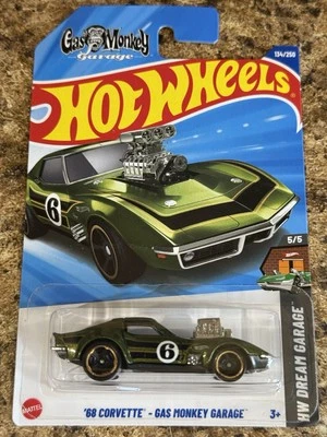 HOT WHEELS 68 Corvette-Gas Monkey Garage 1/64 HOT WHEELS DREAM GARAGE - Image 1 of 4