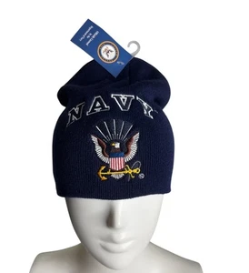 Navy Beanie Hat Officially Licensed By The U.S. Department Of Navy NWT - Picture 1 of 8