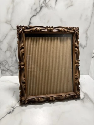 复古 MCM 8 X 10 英寸装饰人造木质相框悬挂或站立 — 第 1/4 张图片