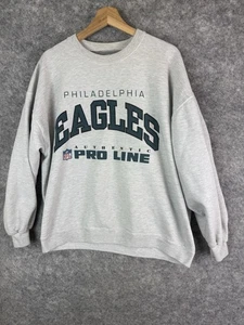 Vintage Philadelphia Eagles Sweatshirt Mens 2XL NFL Football Pro-line 90s Gray - Picture 1 of 8