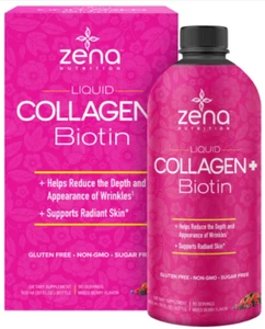 Zena Bioactive Liquid | Collagen 2500mg | 5000mcg Biotin | 90 days | Exp: 05/26 - Picture 1 of 5