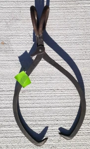 WI Barn Vintage Antique Cast Iron Ice Wood Tongs Marked "1 Steel" Farm Tool C - Picture 1 of 10