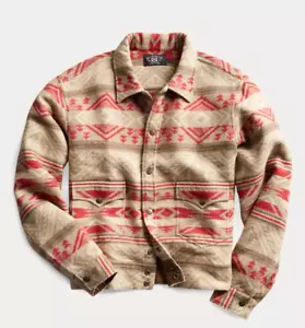 RRL Ralph Lauren Cotton Wool Blend Southwestern Jacket-MEN-M - Picture 1 of 5