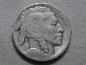 1925-P 5C testa di bufalo indiana nichelata, antica monetazione USA, spedizione gratuita - Foto 1 di 2