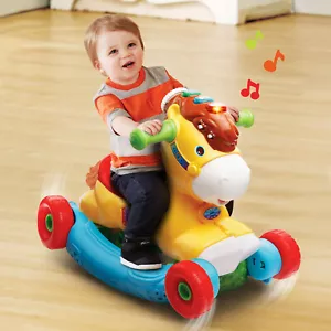 Kinder Lernpony interaktives Aufsitzspielzeug Säugling Kleinkind Aktivität Entwicklung - Bild 1 von 12