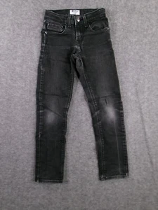 Levis Jeans Youth 10 Black Denizen Straight Denim Pockets Faded Logo USA Causal - Picture 1 of 16
