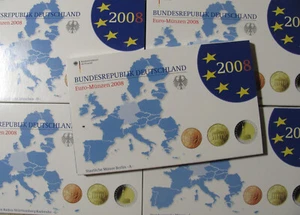 BRD 2008 KMS 5 x 5,88 Euro ADFGJ komplett Satz Spiegelglanz (PP)  - Bild 1 von 4