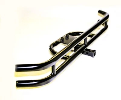 Club Car Precedent Rear Bumper | 2" Hitch Receiver | Textured Black Powder Coat - Imagem 1 de 3