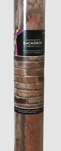 Photo Booth Brick Wall Backdrop Paper Roll NIP Sealed 2 Sheets 2.5 ft x 7 ft ea