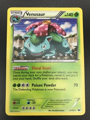 Venusaur HOLO RARE 3/108 Pokemon BW Dark Explorers Card NM TCG 2012 - Image 1 of 2