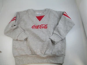 Coca-Cola Child Toddler Youth Sweatshirt Gray with Red Logo Size 2