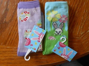 EASTER CHILDRENS SOCKS - SOCK SIZE 9-11 - TWO PAIR NWT - SET TWO - Picture 1 of 4